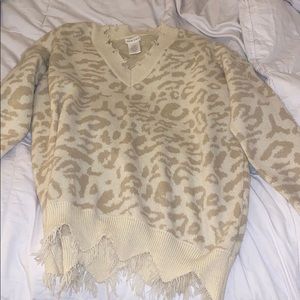 Cheetah print sweater